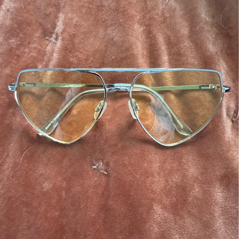 Free People Gold Aviator Glasses